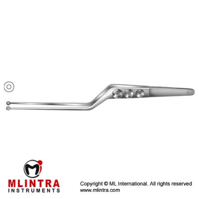 Yasargil Tumor Grasping Forcep Bayonet Shaped Stainless Steel, 22 cm - 8 3/4" Tip Size 5.0 mm Ø